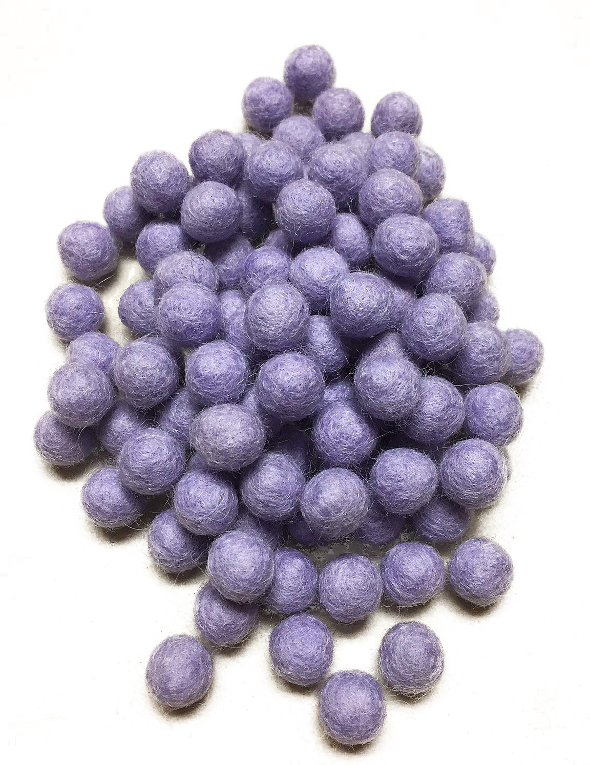 Yarn Place Felt Balls - 100 Pure Wool Beads 30mm Violet V7